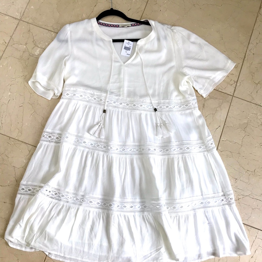 Kate & Sam white lined dress
